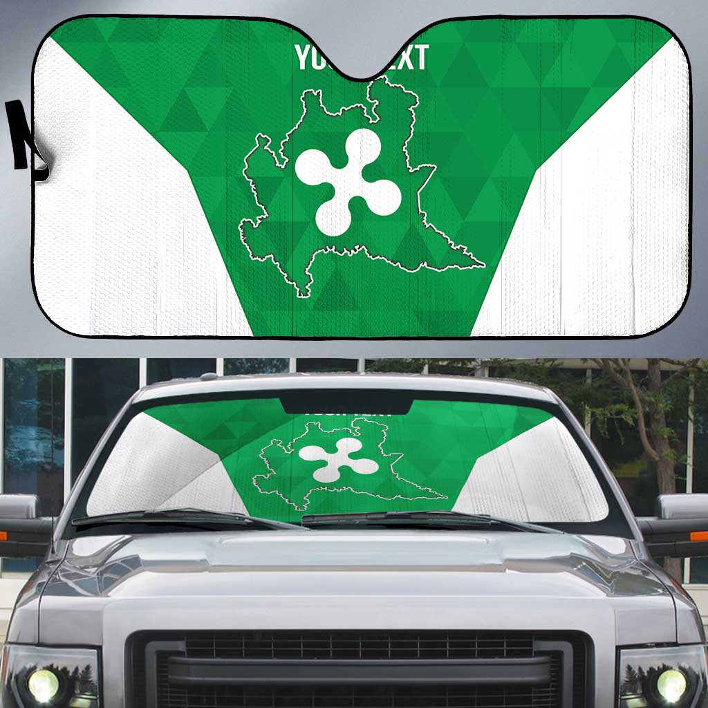 Personalized Italy Lombardy Auto Sun Shade Inspiration Flags Style - Wonder Print Shop
