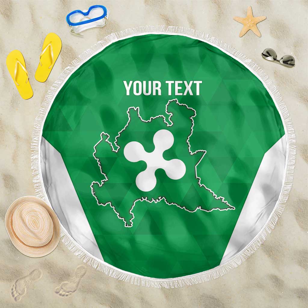 Personalized Italy Lombardy Beach Blanket Inspiration Flags Style