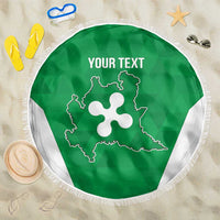 Personalized Italy Lombardy Beach Blanket Inspiration Flags Style