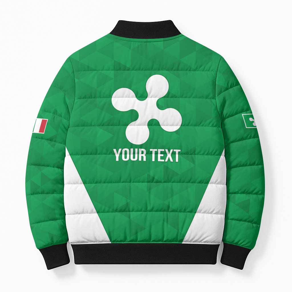 Personalized Italy Lombardy Bomber Puffer Jacket Inspiration Flags Style - Wonder Print Shop