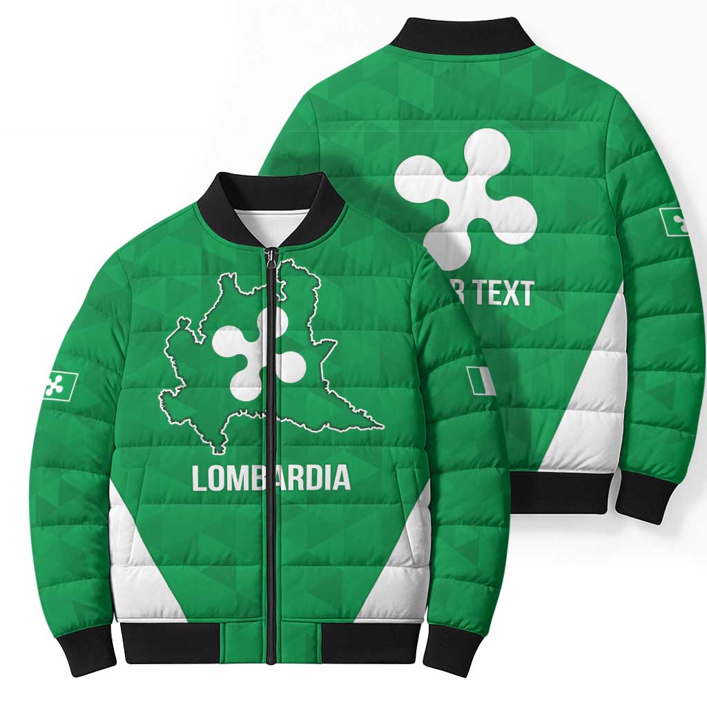 Personalized Italy Lombardy Bomber Puffer Jacket Inspiration Flags Style - Wonder Print Shop