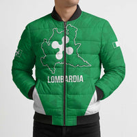Personalized Italy Lombardy Bomber Puffer Jacket Inspiration Flags Style - Wonder Print Shop