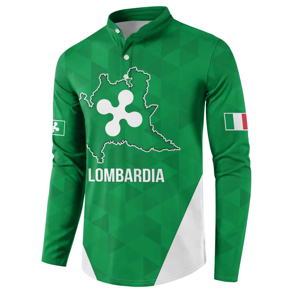 Personalized Italy Lombardy Button Sweatshirt Inspiration Flags Style
