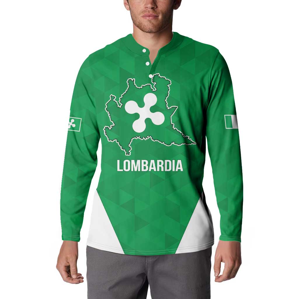 Personalized Italy Lombardy Button Sweatshirt Inspiration Flags Style