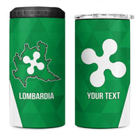 Personalized Italy Lombardy 4 in 1 Can Cooler Tumbler Inspiration Flags Style