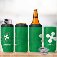 Personalized Italy Lombardy 4 in 1 Can Cooler Tumbler Inspiration Flags Style