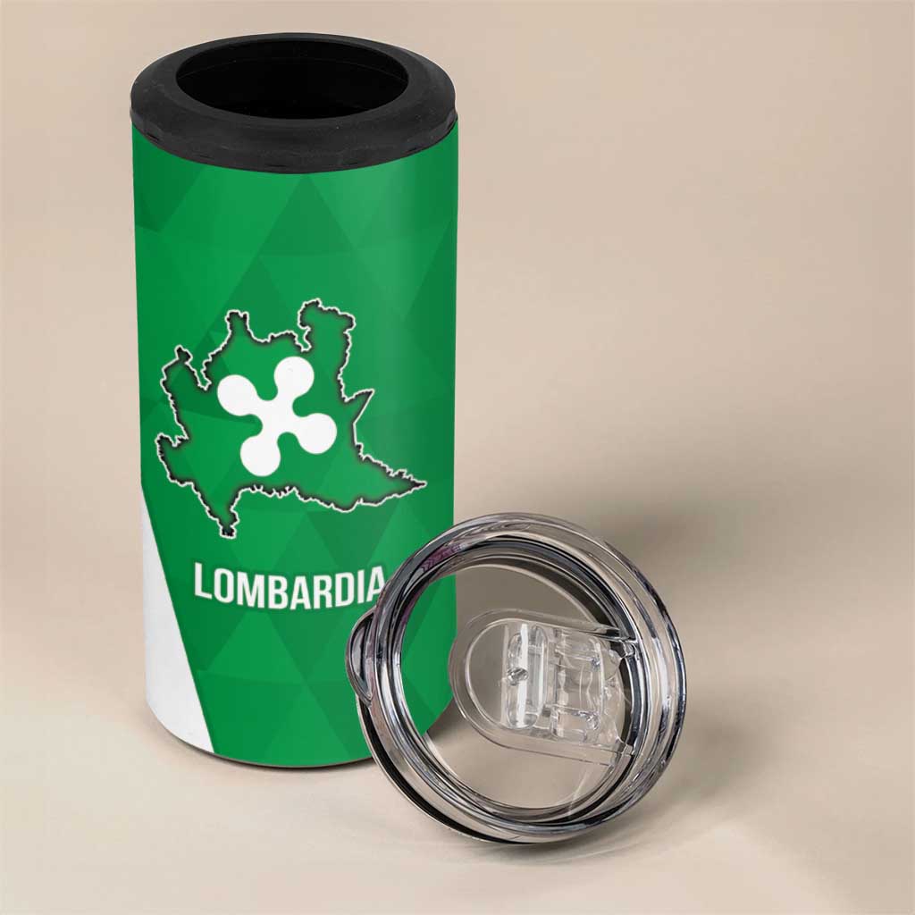 Personalized Italy Lombardy 4 in 1 Can Cooler Tumbler Inspiration Flags Style