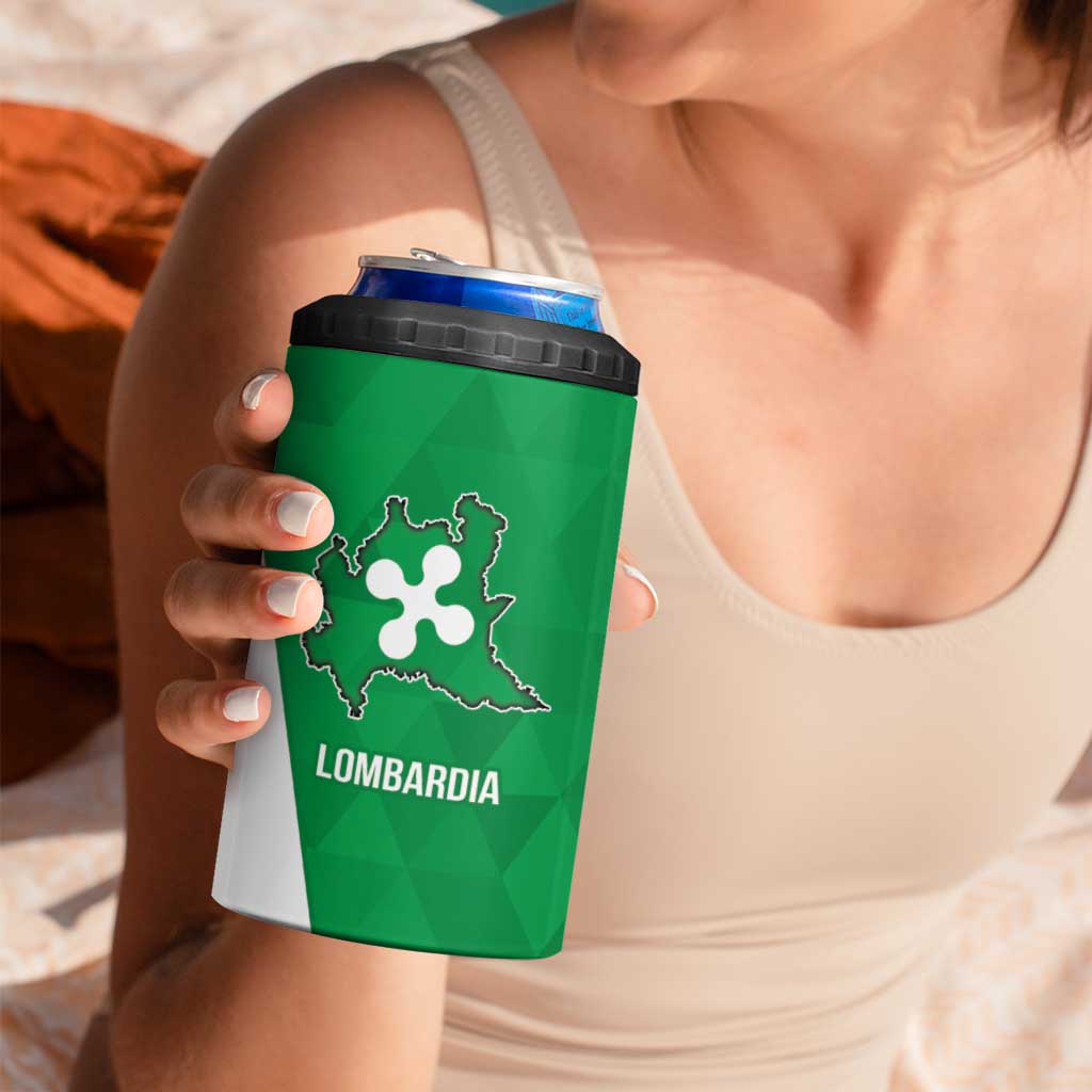 Personalized Italy Lombardy 4 in 1 Can Cooler Tumbler Inspiration Flags Style