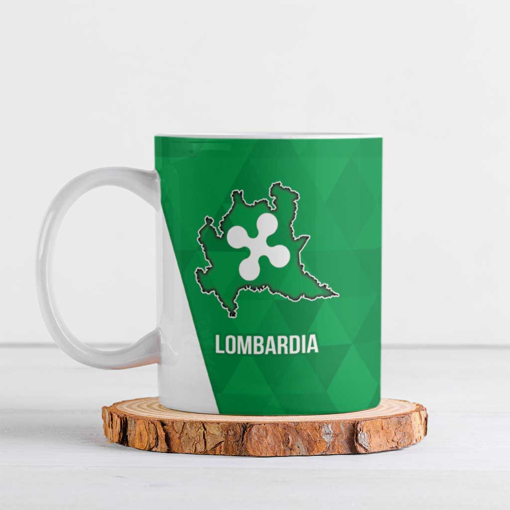 Personalized Italy Lombardy Ceramic Mug Inspiration Flags Style - Wonder Print Shop