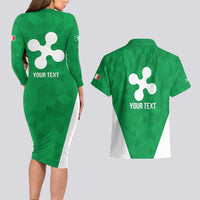 Personalized Italy Lombardy Couples Matching Long Sleeve Bodycon Dress and Hawaiian Shirt Inspiration Flags Style