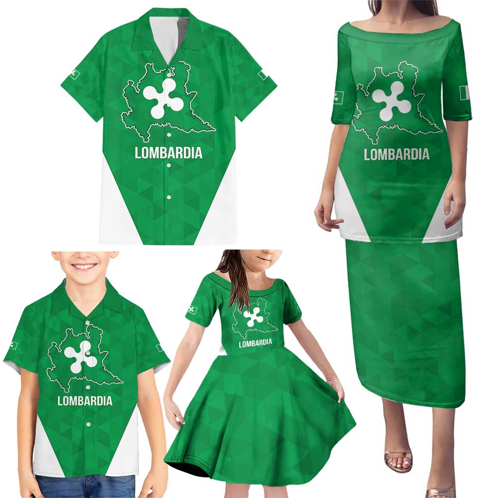 Personalized Italy Lombardy Family Matching Puletasi and Hawaiian Shirt Inspiration Flags Style