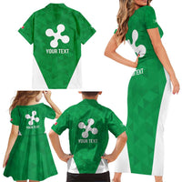 Personalized Italy Lombardy Family Matching Short Sleeve Bodycon Dress and Hawaiian Shirt Inspiration Flags Style