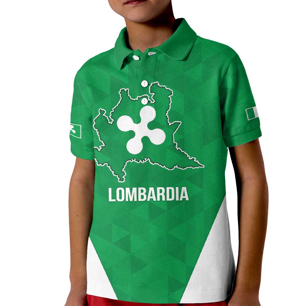 Personalized Italy Lombardy Kid Polo Shirt Inspiration Flags Style