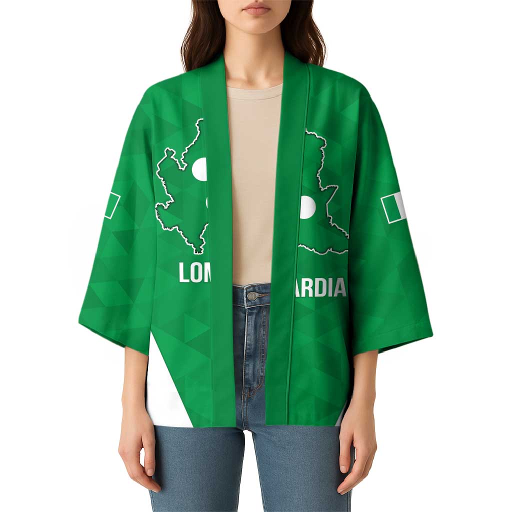 Personalized Italy Lombardy Kimono Inspiration Flags Style - Wonder Print Shop