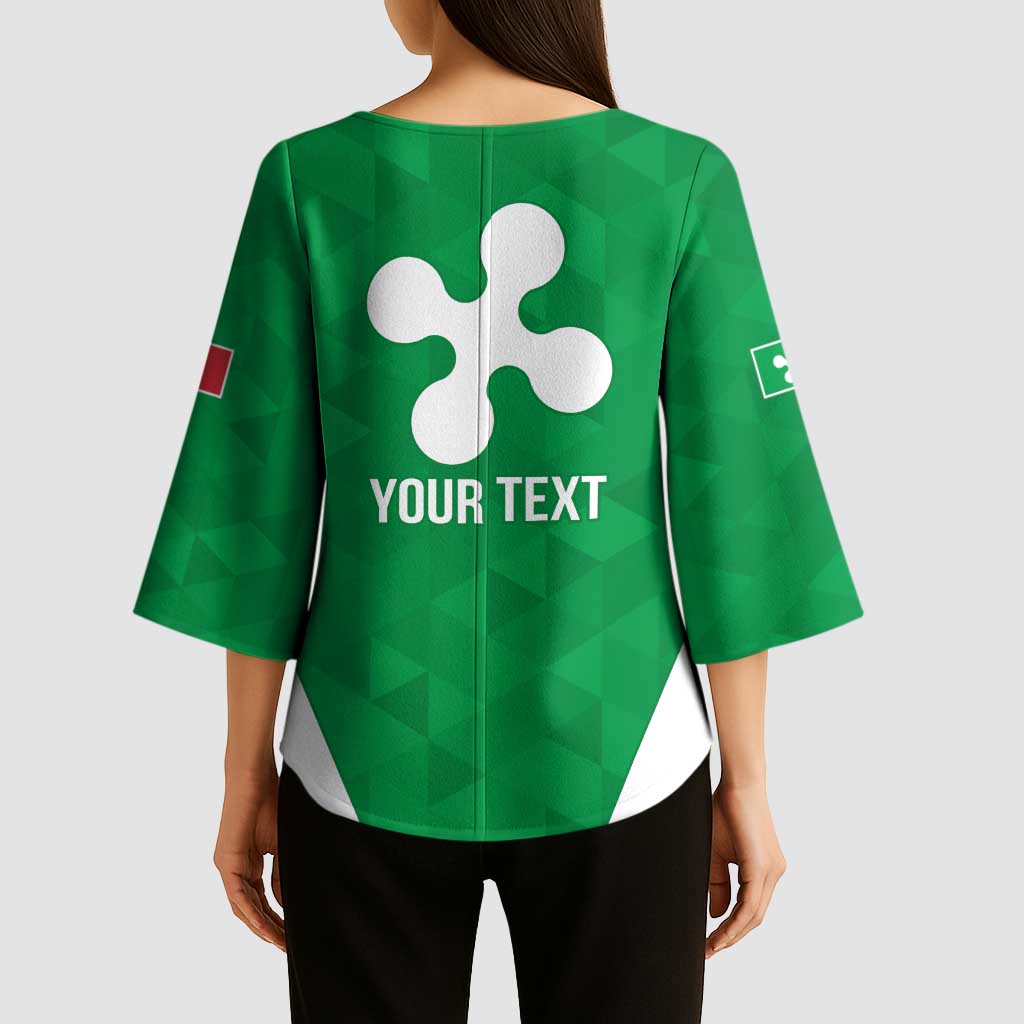 Personalized Italy Lombardy Kimono Sleeve Blouse Inspiration Flags Style - Wonder Print Shop