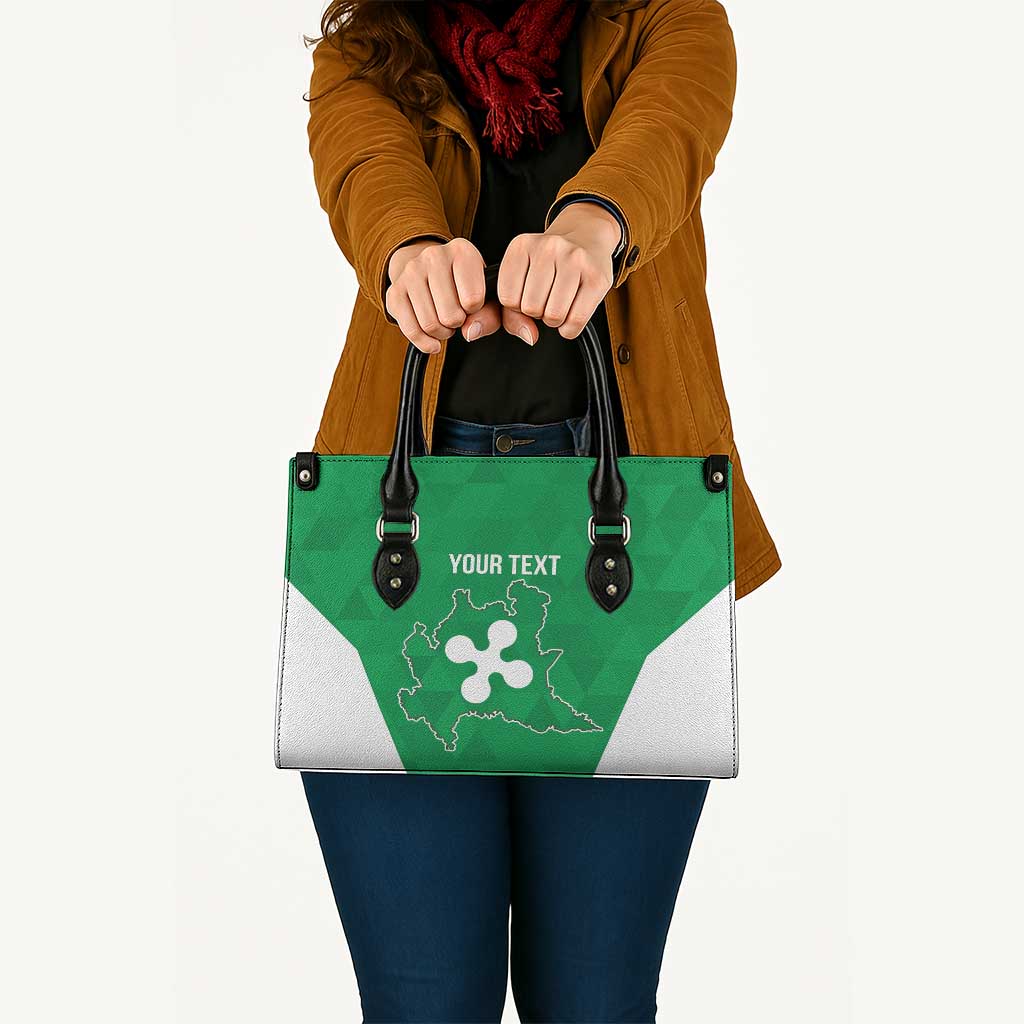 Personalized Italy Lombardy Leather Bag Inspiration Flags Style - Wonder Print Shop