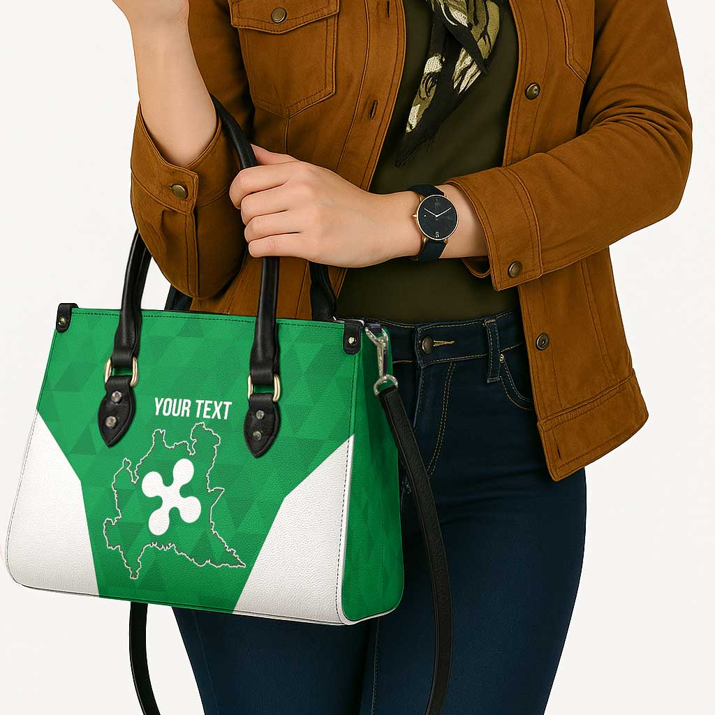 Personalized Italy Lombardy Leather Bag Inspiration Flags Style - Wonder Print Shop