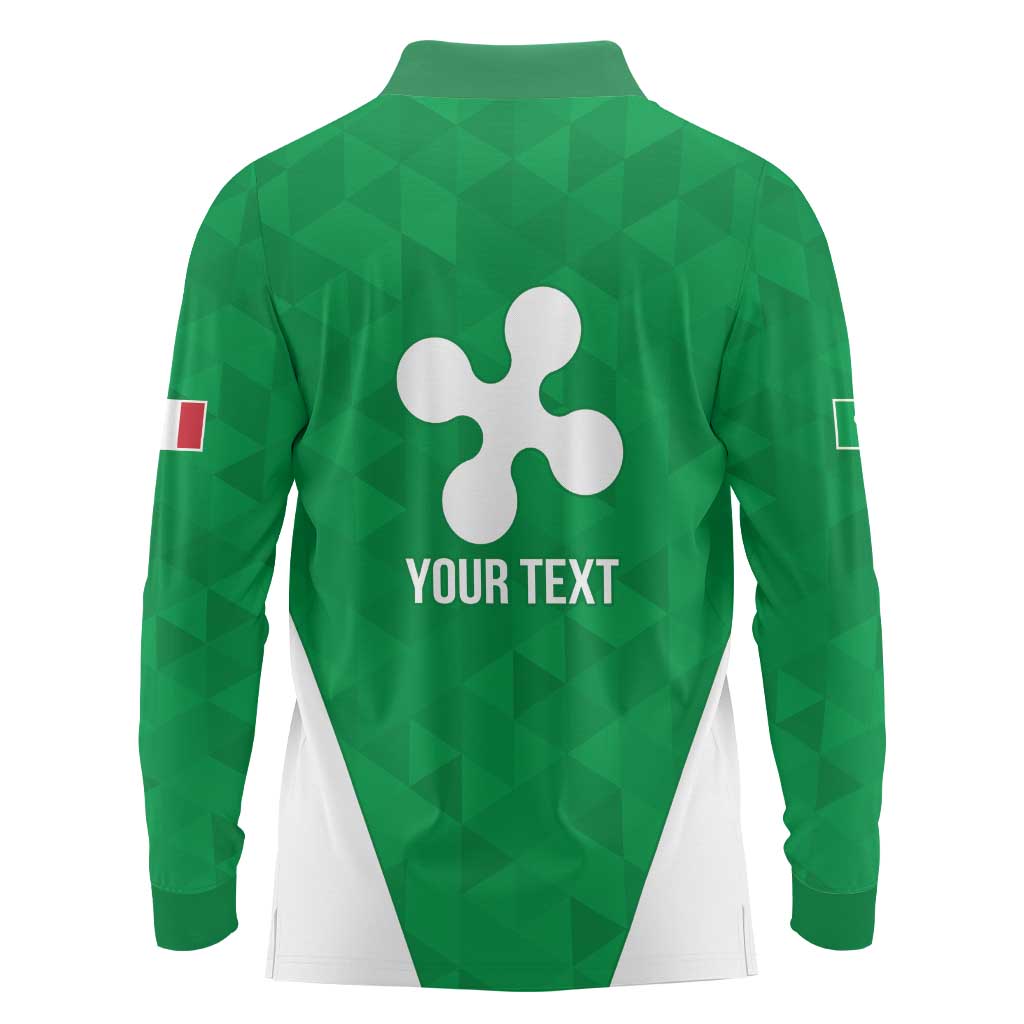 Personalized Italy Lombardy Long Sleeve Polo Shirt Inspiration Flags Style