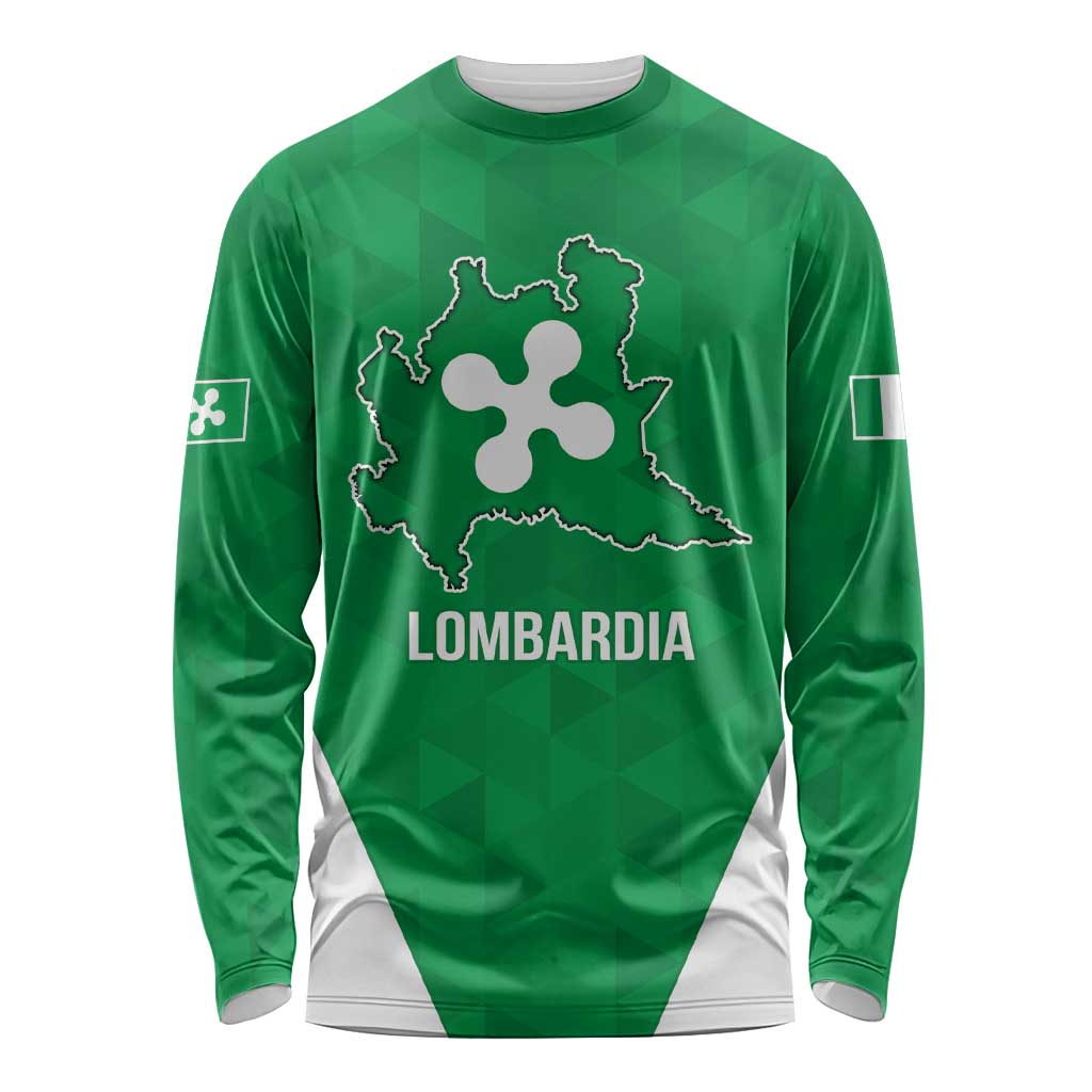 Personalized Italy Lombardy Long Sleeve Shirt Inspiration Flags Style