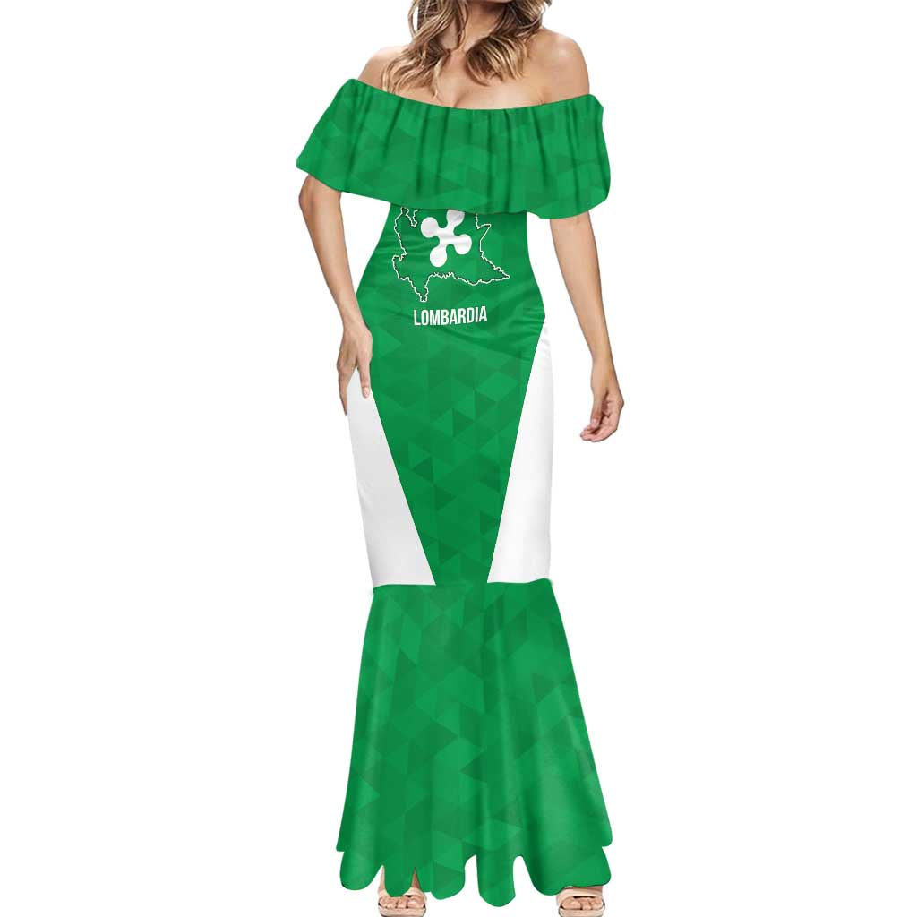 Personalized Italy Lombardy Mermaid Dress Inspiration Flags Style