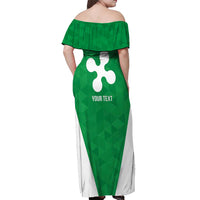 Personalized Italy Lombardy Off Shoulder Maxi Dress Inspiration Flags Style