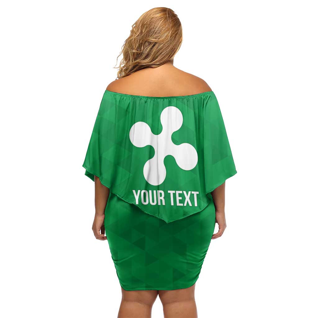 Personalized Italy Lombardy Off Shoulder Short Dress Inspiration Flags Style