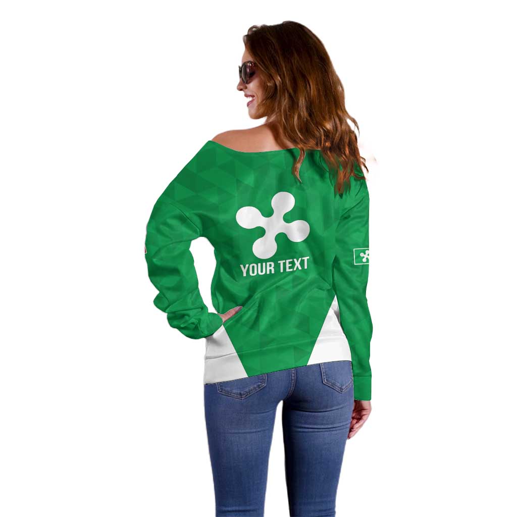 Personalized Italy Lombardy Off Shoulder Sweater Inspiration Flags Style
