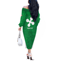 Personalized Italy Lombardy Off The Shoulder Long Sleeve Dress Inspiration Flags Style
