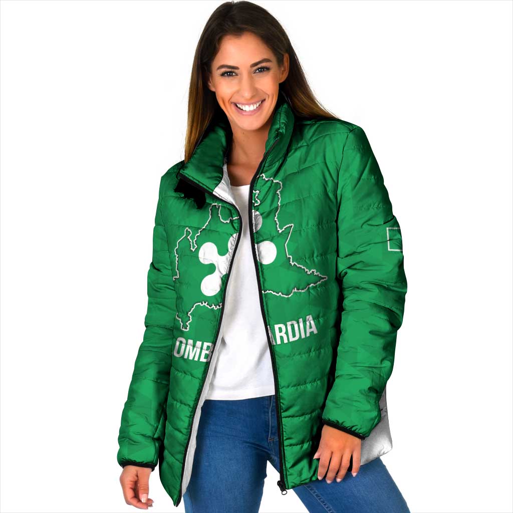 Personalized Italy Lombardy Padded Jacket Inspiration Flags Style - Wonder Print Shop
