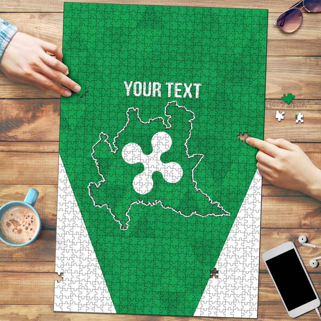 Personalized Italy Lombardy Puzzle Inspiration Flags Style - Wonder Print Shop