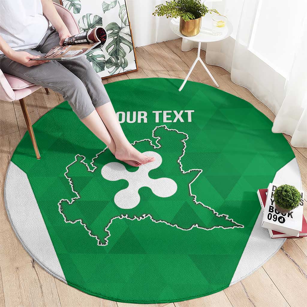 Personalized Italy Lombardy Round Carpet Inspiration Flags Style