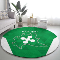 Personalized Italy Lombardy Round Carpet Inspiration Flags Style