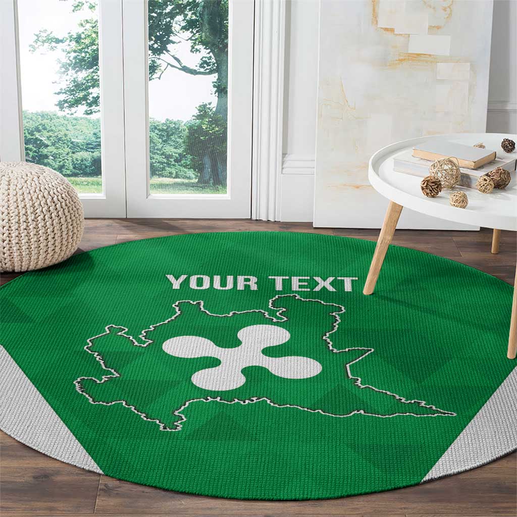 Personalized Italy Lombardy Round Carpet Inspiration Flags Style