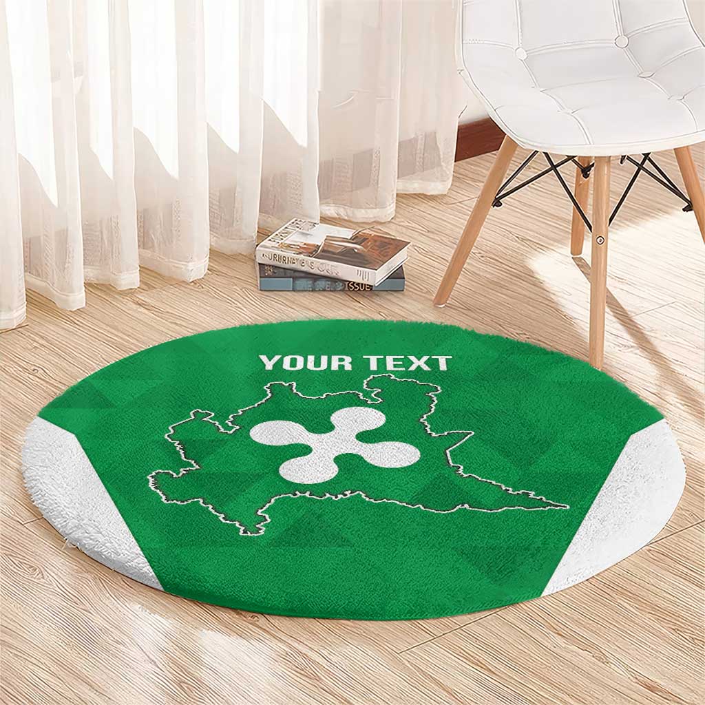 Personalized Italy Lombardy Round Carpet Inspiration Flags Style