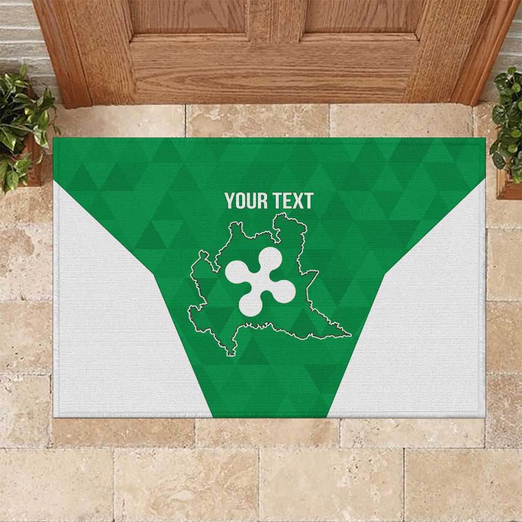 Personalized Italy Lombardy Rubber Doormat Inspiration Flags Style