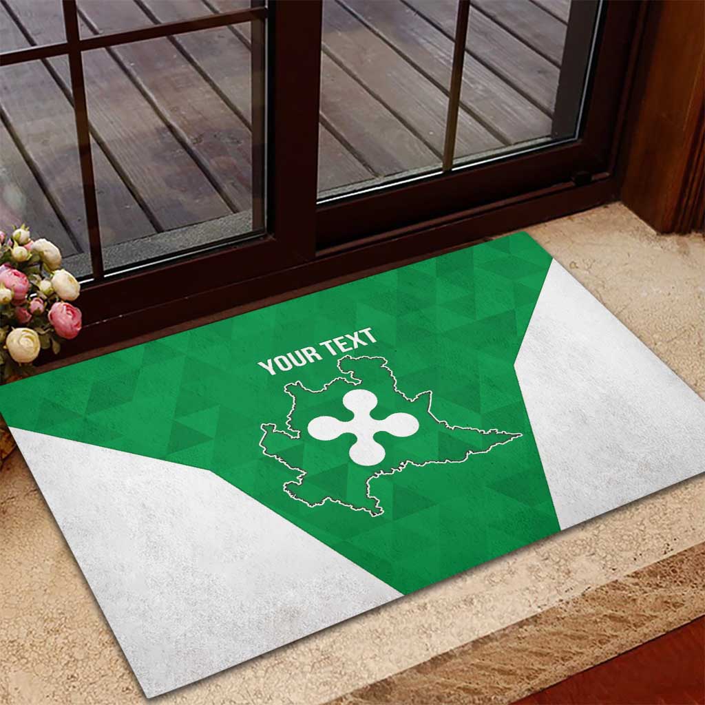 Personalized Italy Lombardy Rubber Doormat Inspiration Flags Style