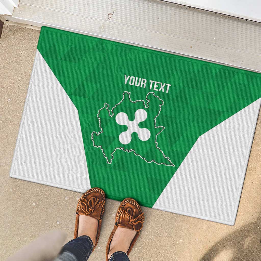 Personalized Italy Lombardy Rubber Doormat Inspiration Flags Style