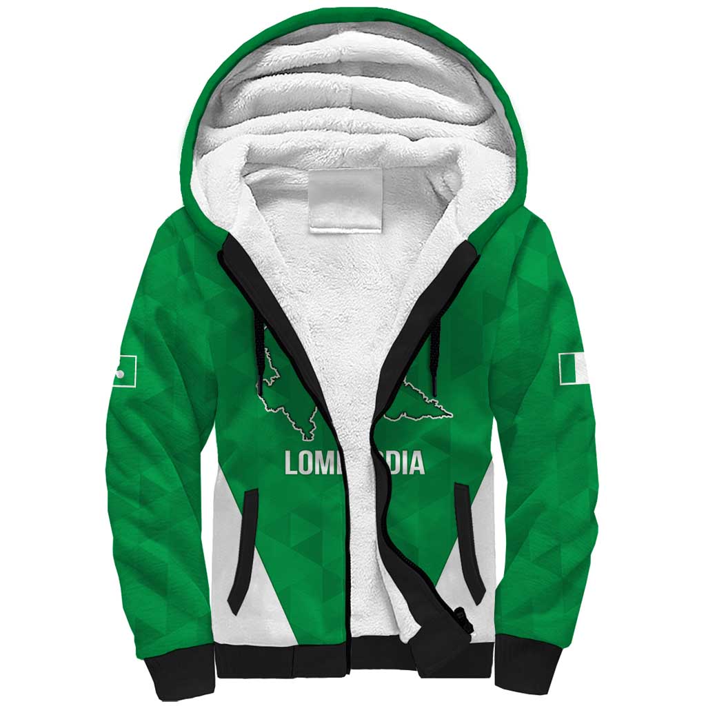 Personalized Italy Lombardy Sherpa Hoodie Inspiration Flags Style