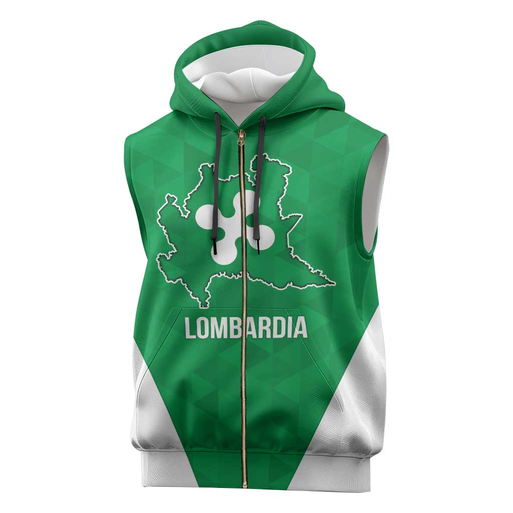 Personalized Italy Lombardy Sleeveless Zip Hoodie Inspiration Flags Style - Wonder Print Shop