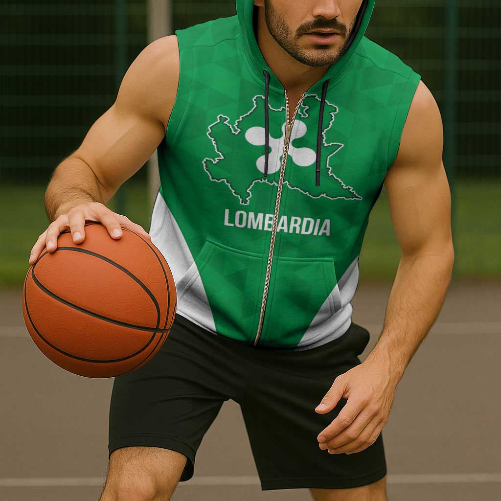 Personalized Italy Lombardy Sleeveless Zip Hoodie Inspiration Flags Style - Wonder Print Shop