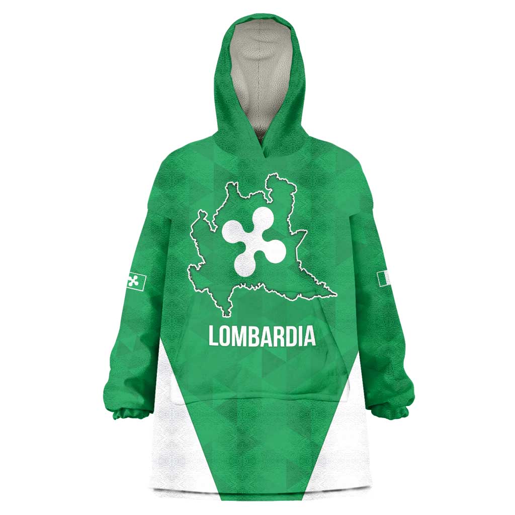 Personalized Italy Lombardy Wearable Blanket Hoodie Inspiration Flags Style