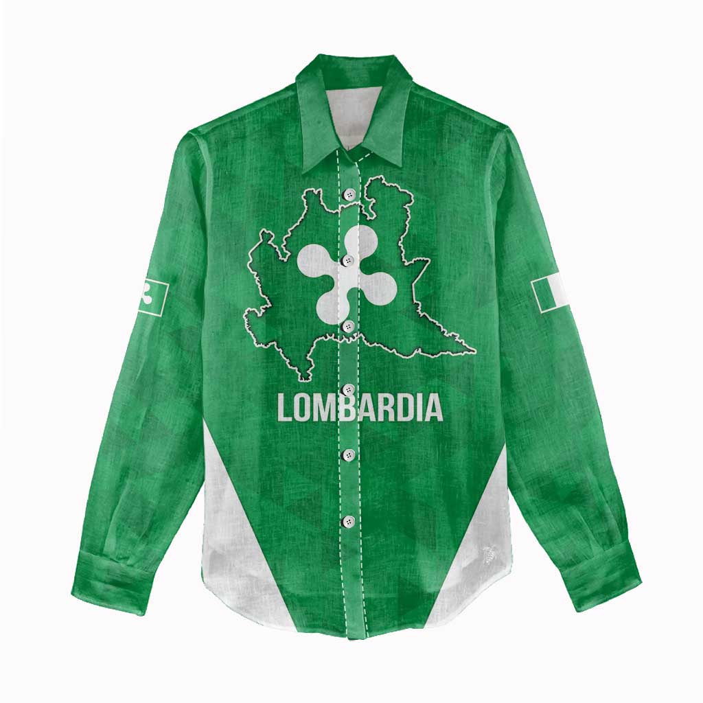 Personalized Italy Lombardy Women Casual Shirt Inspiration Flags Style