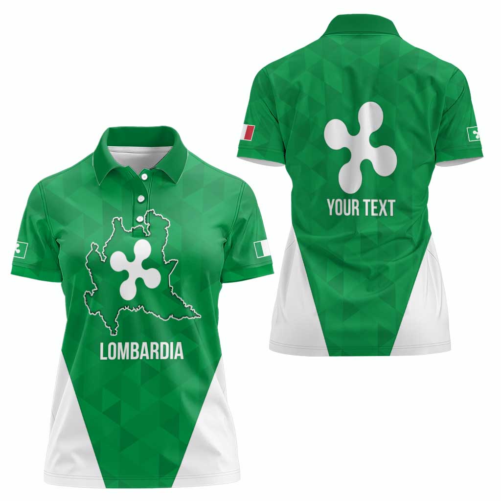 Personalized Italy Lombardy Women Polo Shirt Inspiration Flags Style