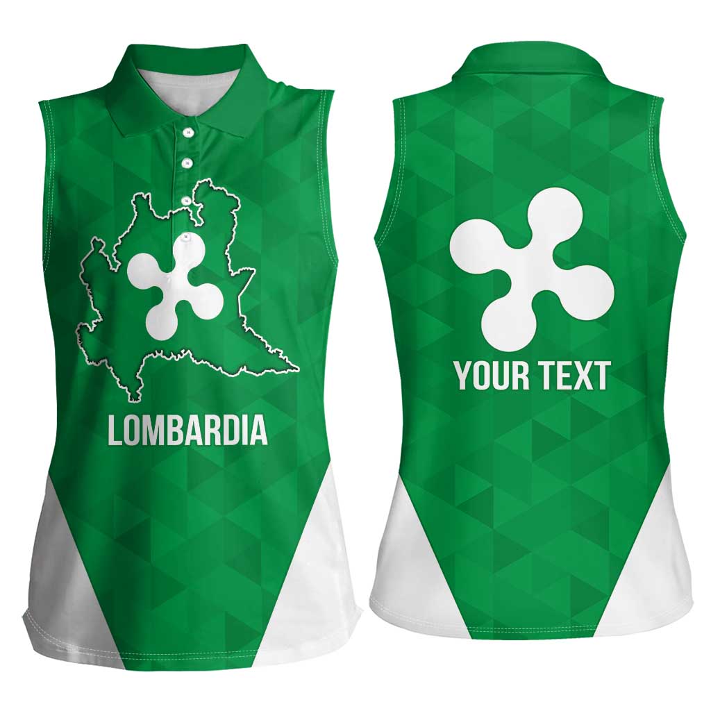 Personalized Italy Lombardy Women Sleeveless Polo Shirt Inspiration Flags Style