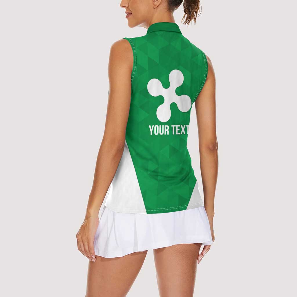 Personalized Italy Lombardy Women Sleeveless Polo Shirt Inspiration Flags Style