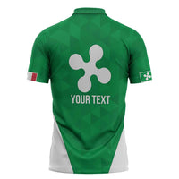 Personalized Italy Lombardy Zipper Polo Shirt Inspiration Flags Style - Wonder Print Shop