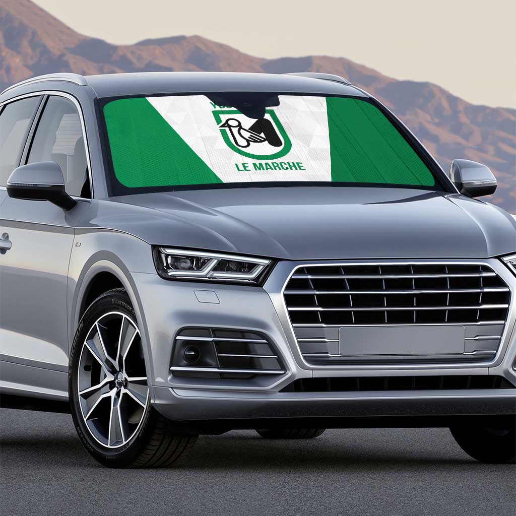 Personalized Italy Marche Auto Sun Shade Inspiration Flags Style - Wonder Print Shop