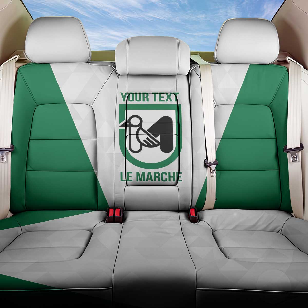 Personalized Italy Marche Back Car Seat Cover Inspiration Flags Style