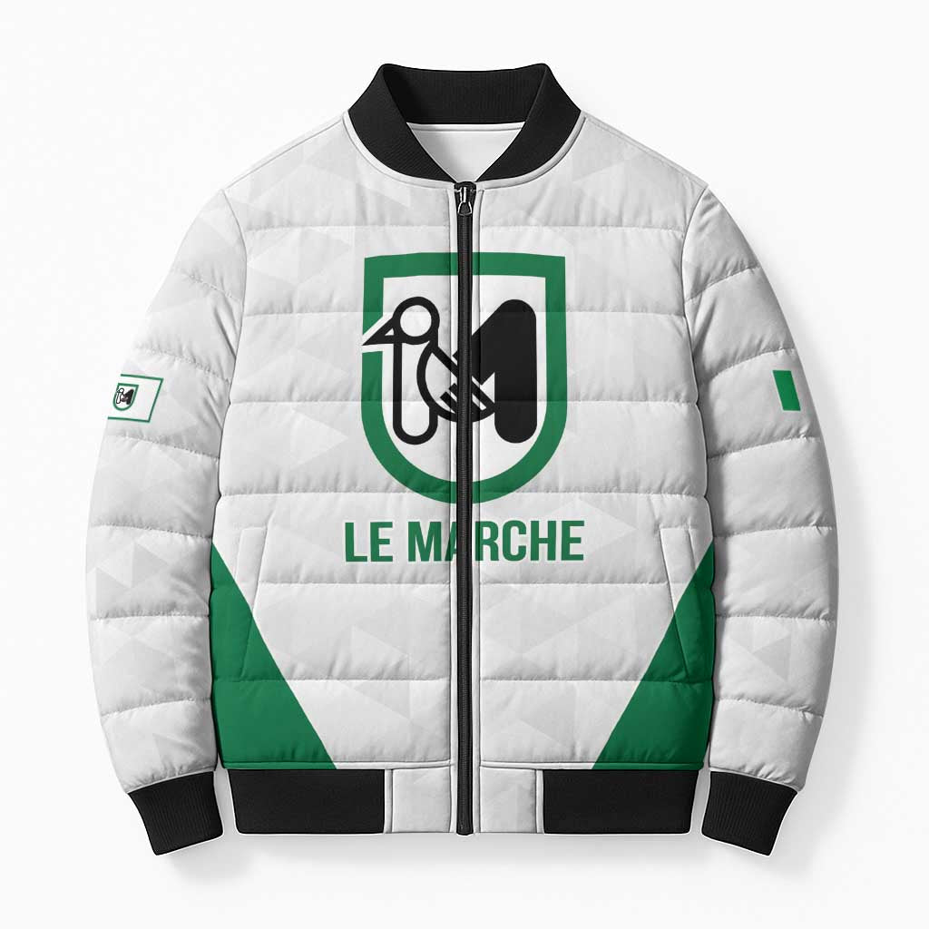 Personalized Italy Marche Bomber Puffer Jacket Inspiration Flags Style - Wonder Print Shop