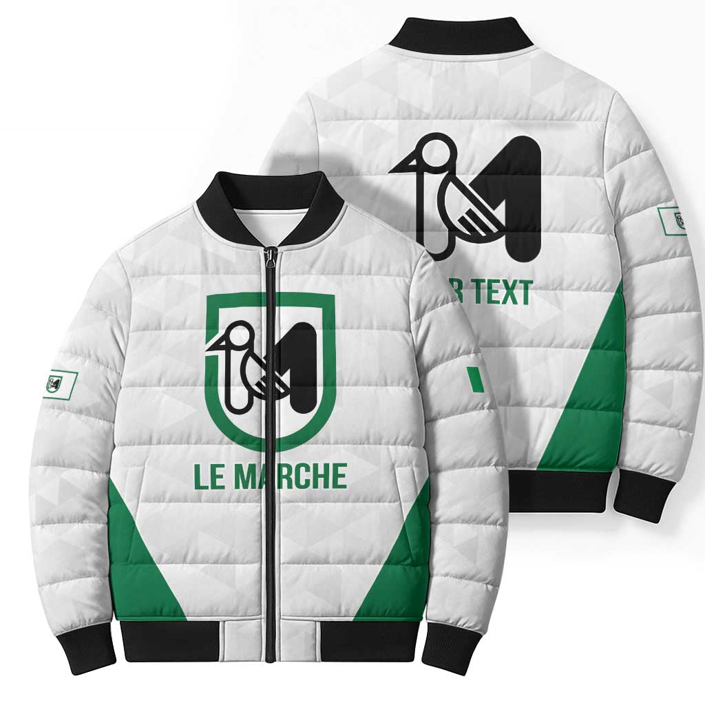 Personalized Italy Marche Bomber Puffer Jacket Inspiration Flags Style - Wonder Print Shop